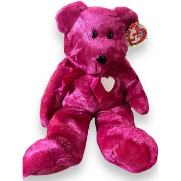 Ty Beanie Buddy Valentina Valentines Day Teddy Bear Plush Stuffed Toy 2000 14" - Picture 2 of 4